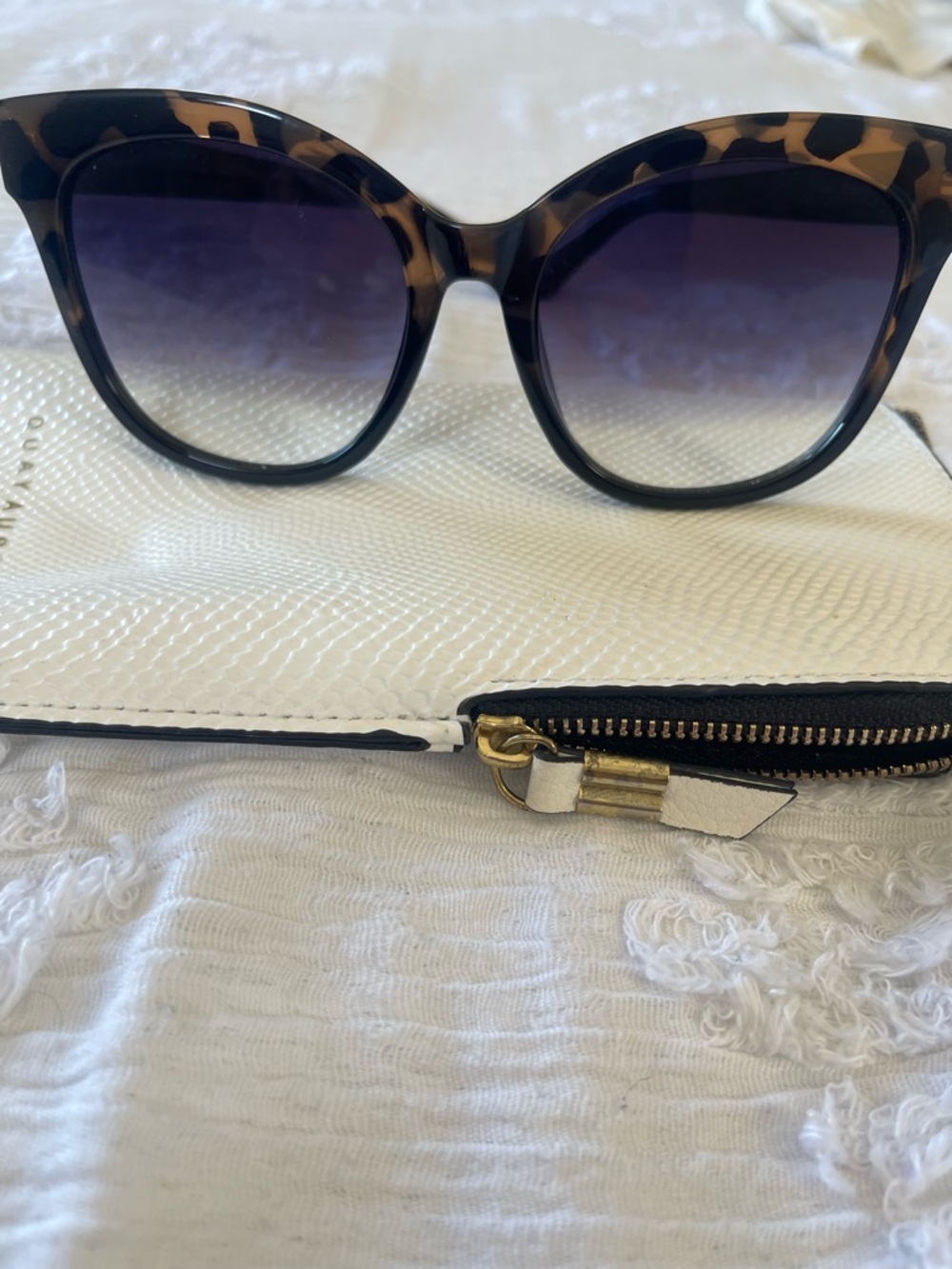 Quay Australia Tortoiseshell Cat-Eye Sunglasses with Brown Gradient Lenses - Picture 5 of 9